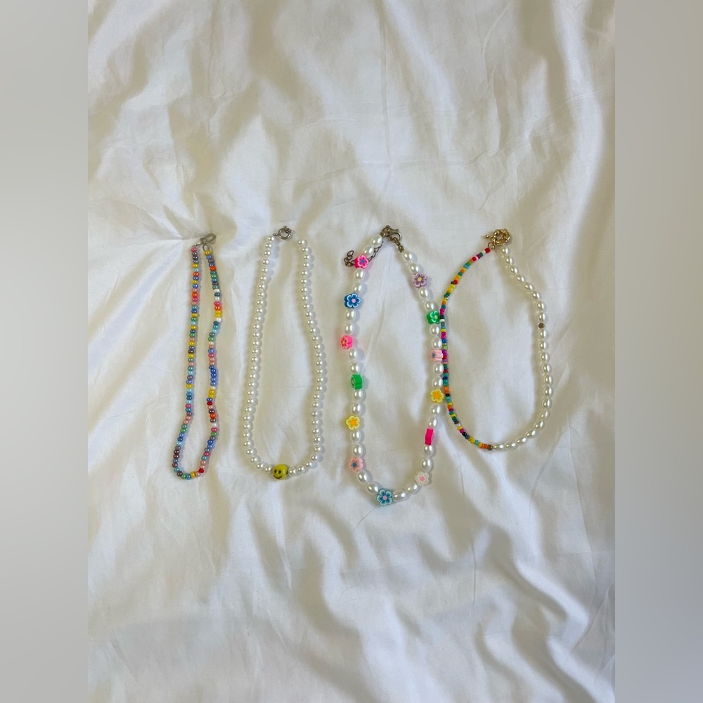 Multicolor Summer Chokers (4 pack)